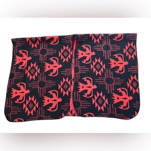 Permanent Red Black Native American Southwestern Western Winter Blanket Poncho